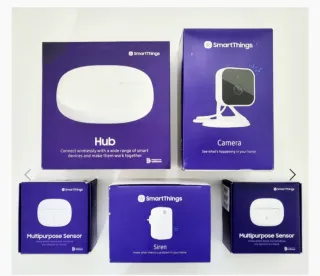 Kit SmartThings: Hub, Cámara, Sensores y Sirena