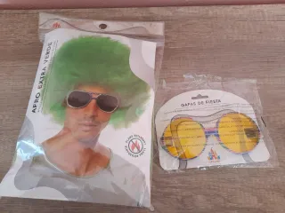 Peluca y gafas disfraz