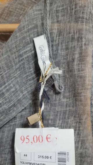 Vestido gasa gris talla única