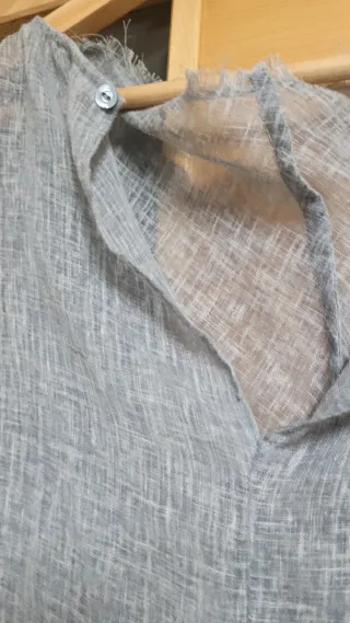 Vestido gasa gris talla única