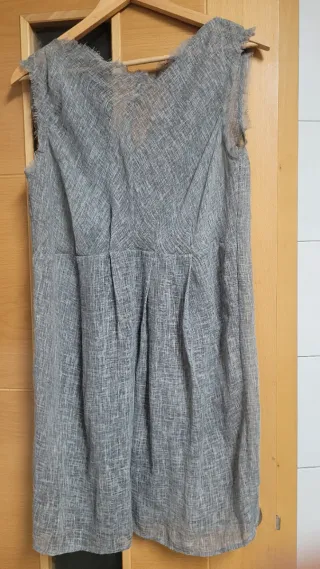 Vestido gasa gris talla única