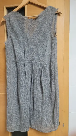 Vestido gasa gris talla única