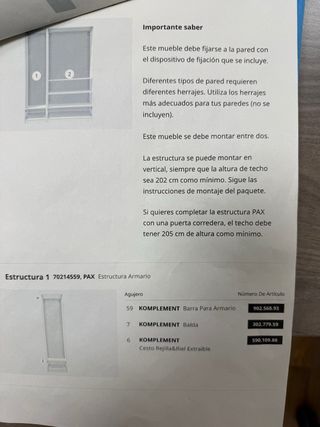 Armario IKEA PAX completo