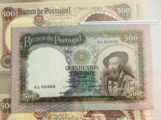 Nota 500 Escudos Portugal 1958 RARA