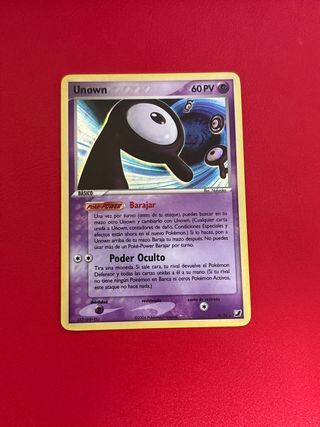 Carta Pokémon Unown holo fuerzas ocultas español