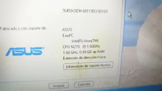 Portátil Asus Eeepc