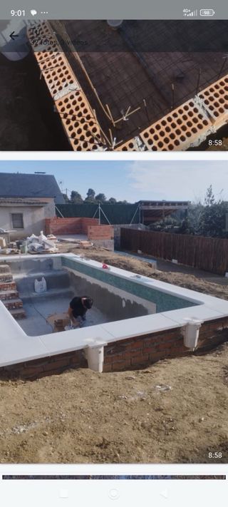 Piscinas de construcción o de poliester