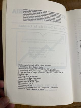 La sabiduria japonesa: control total de la calidad
