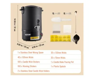 VEVOR Derretidor de cera para hacer velas