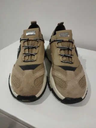 Zapatillas Philipp Plein Predator Beige/Negro