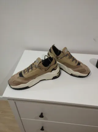 Zapatillas Philipp Plein Predator Beige/Negro