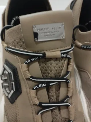 Zapatillas Philipp Plein Predator Beige/Negro