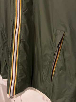 Giubbotto K-Way Verde Militare Taglia M