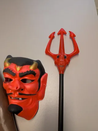 Accesorios Disfraz Diablo, Hacha,Tridente