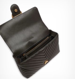 Bolso Pinko Love Lady Puff Cuero Negro.