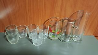 Lote de 8 vasos de cristal