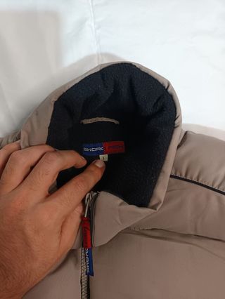 Chaleco Acolchado Beige Talla L Estilo Gorpcore