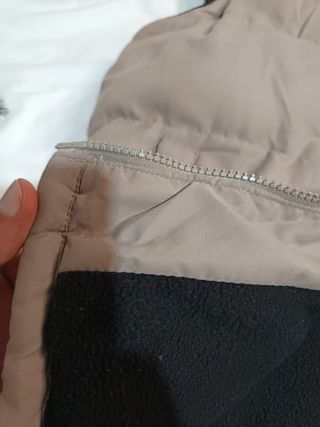Chaleco Acolchado Beige Talla L Estilo Gorpcore