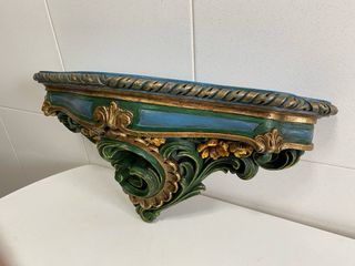 Ménsula decorativa pintada a mano