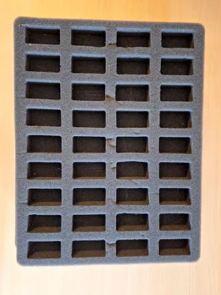 Espuma para transporte de miniaturas