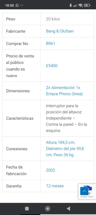 Altavoces Bang & Olufsen Beolab 1