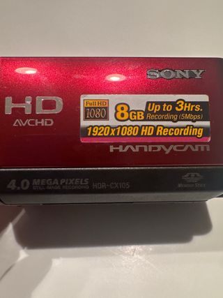 Videocámara Sony Handycam HDR-CX105 Roja