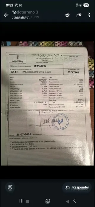 Dumper Maquinaria Obras Automotriz