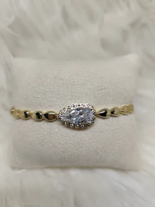 Pulsera Oro Laminado 14k con Circonita