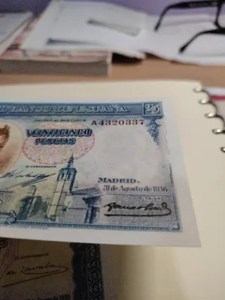 Fascimil 500 Pesetas 1935,25 de 1936,25 1940