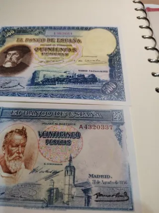 Fascimil 500 Pesetas 1935,25 de 1936,25 1940