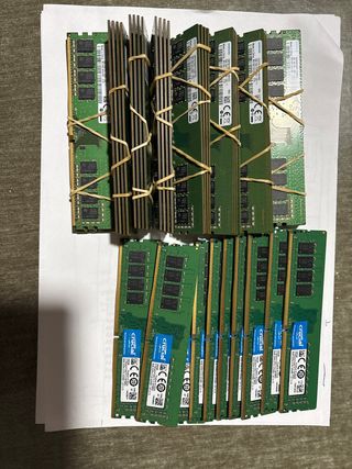Lote 32 Memorias Samsung + 10 Crucial RAM 8 GB