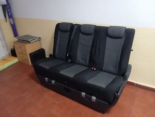 Asiento Coche 3 Plazas Negro Gris