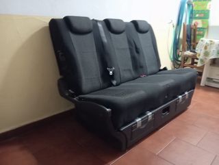 Asiento Coche 3 Plazas Negro Gris