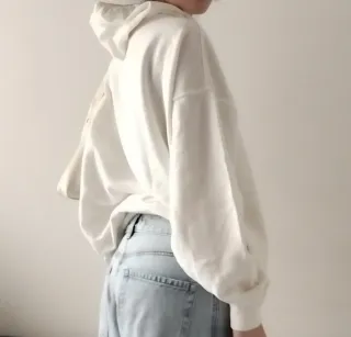 Sudadera oversize blanca