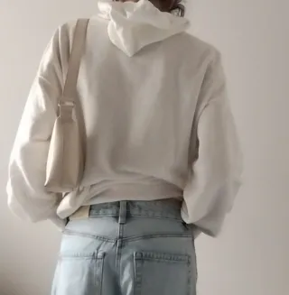 Sudadera oversize blanca