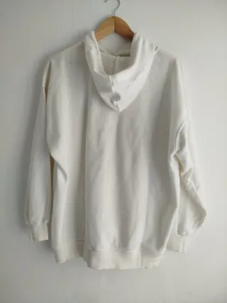 Sudadera oversize blanca