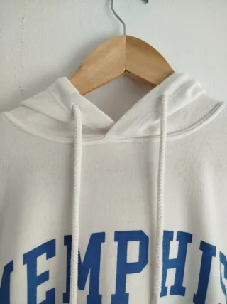 Sudadera oversize blanca