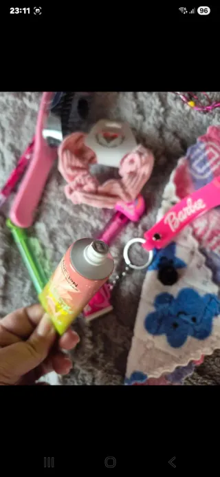 Set Barbie accessori capelli e trucchi