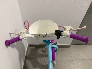 Bicicleta Frozen 14 pulgadas. con asiento y cesta