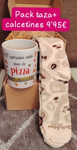Pack Taza + Calcetines en cajita regalo