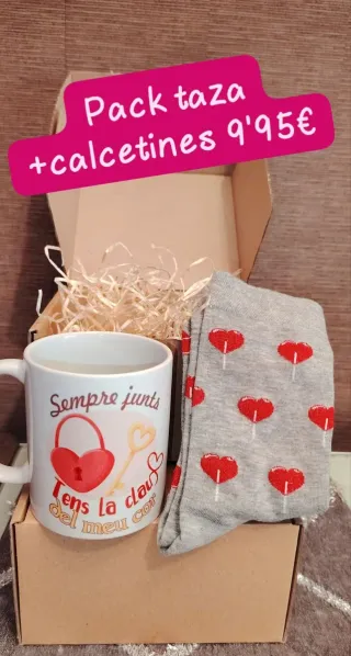 Pack Taza + Calcetines en cajita regalo