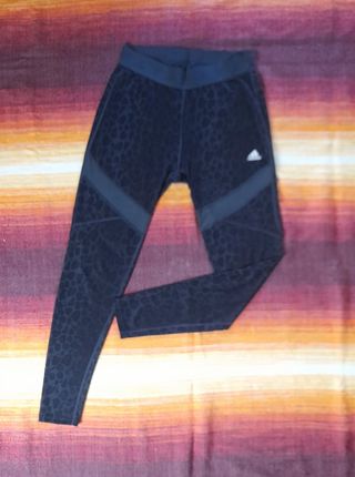 Mallas Adidas Negras Estampadas