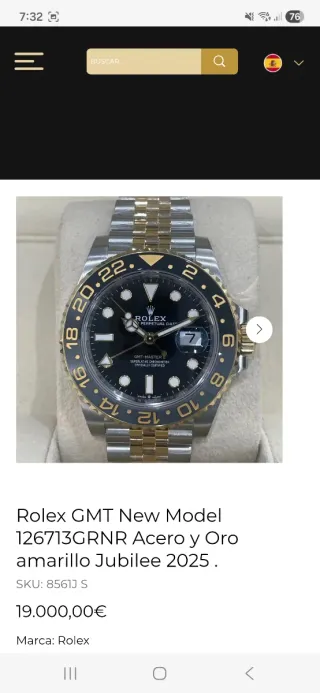 Reloj Rolex GMT Master II Acero y Oro