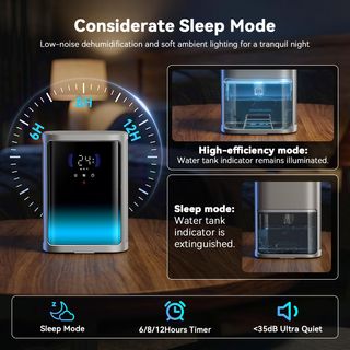 2,8L Deshumidificador silencioso 7 colore900ML/24H