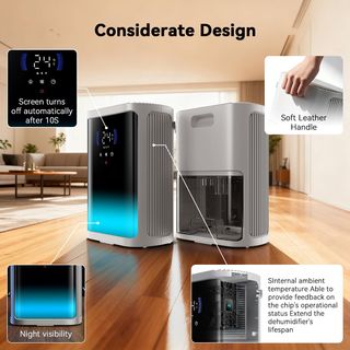 2,8L Deshumidificador silencioso 7 colore900ML/24H