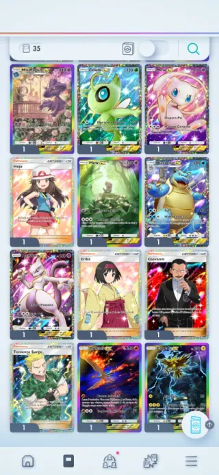 Colección Cartas Pokémon Pocket negociable