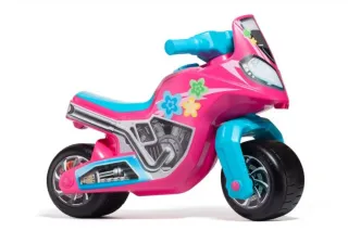 Moto correpasillos rosa y azul