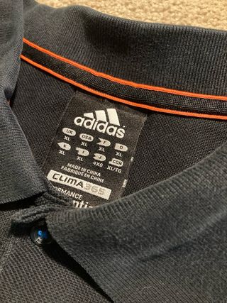 Polo Adidas Negro y Azul Talla M