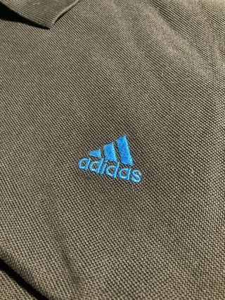 Polo Adidas Negro y Azul Talla M