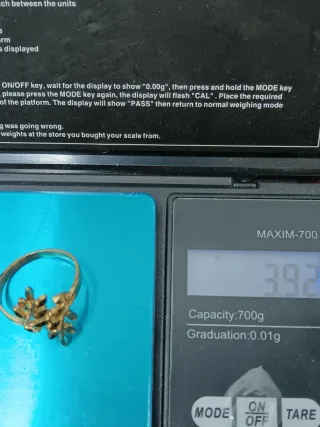 Anillo Oro 18K Hojas